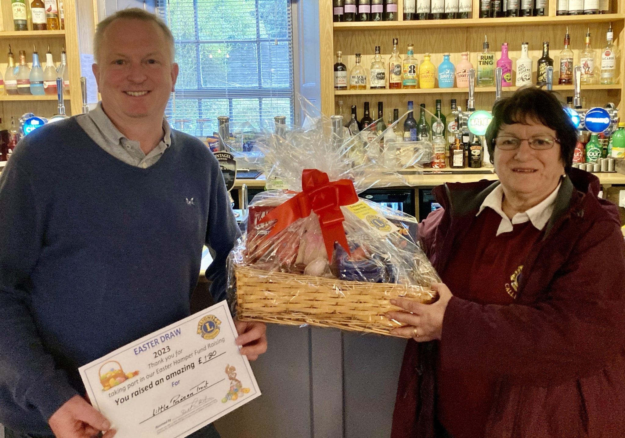 Callington Lions hamper fundraiser The Rifle Volunteer