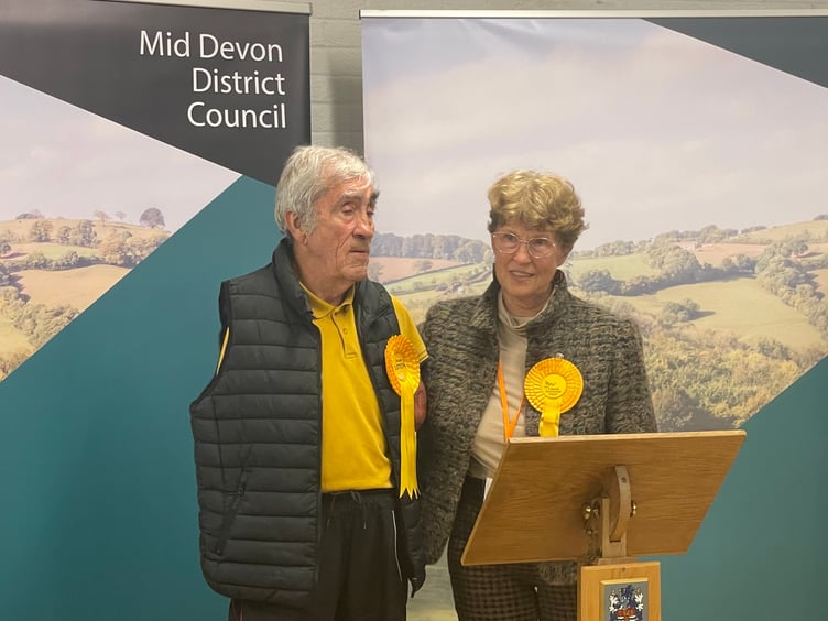 Husband and wife, Frank and Natalia Letch were both elected as Mid Devon councillors.