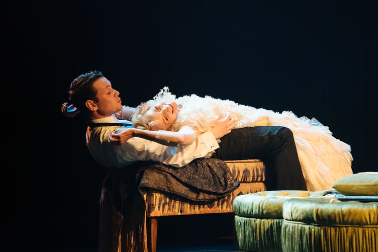 Sean Delaney (Tom) and Lia Williams (Florence) in The Vortex at Chichester Festival Theatre
