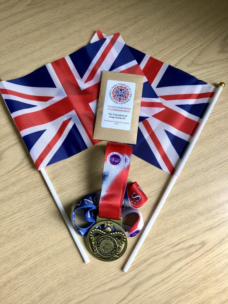 Students at St Stephen’s Community Academy in Launceston donned their red, white and blue clothing for a special Coronation celebration