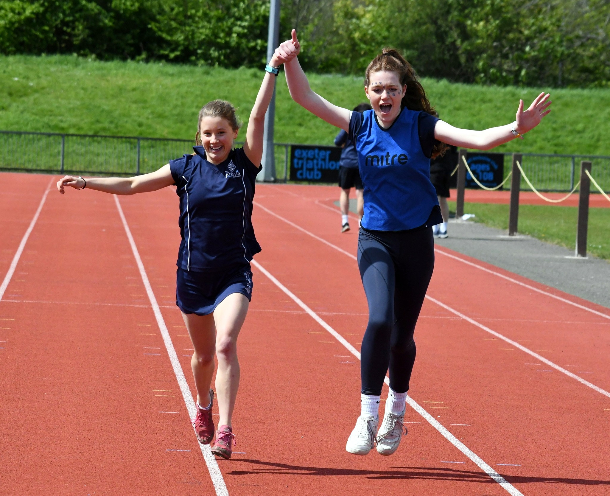 Pictured: Students took part in a variety of events during their sports day, each of them battling for points for their house
