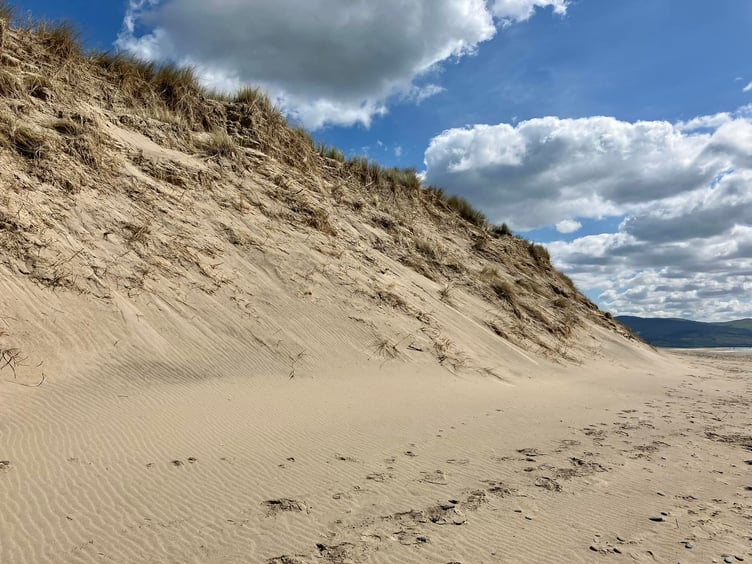 The sand dunes at Aberdyfi, taken by Angela Evans
