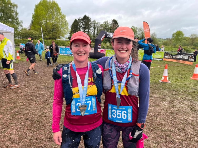 CLOCKWISE FROM ABOVE: Sarah, left, and Molly Marvin after the Brecon Beacons Trail Challenge; Claudine Benstead and Kate Wilson in Exwick; Molly and Sarah Marvin at the peak of the Beacons; The ORC awards winners.