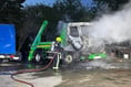 Skip lorry fire at Longdown near Exeter

