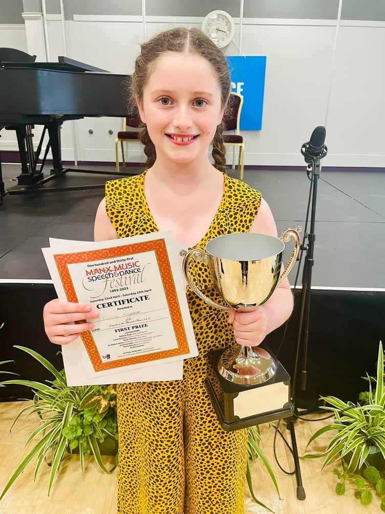 Aalish Kilgallon, winner of the Songs from the Musicals (Years 3-8) class