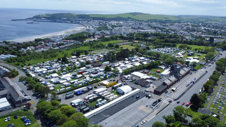 Isle of Man TT Grandstand. Photo by Callum Staley (CJS Photography).
