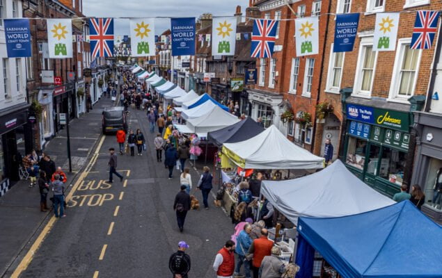 Farnham's West Street market will take place between the junctions with Downing Street and The Hart on Sunday, May 21