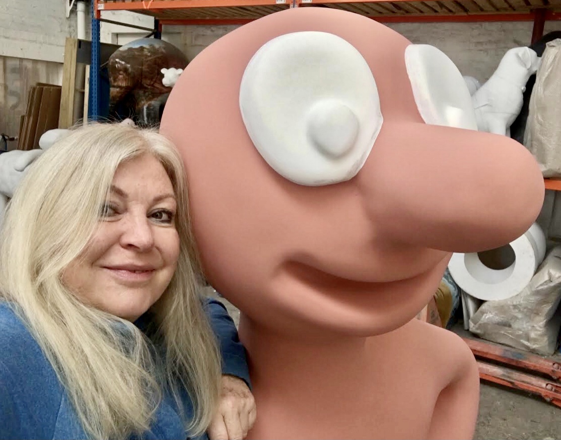 Amanda with her Morph design in her studio