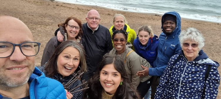 On the beach during last year's South West Awake event.