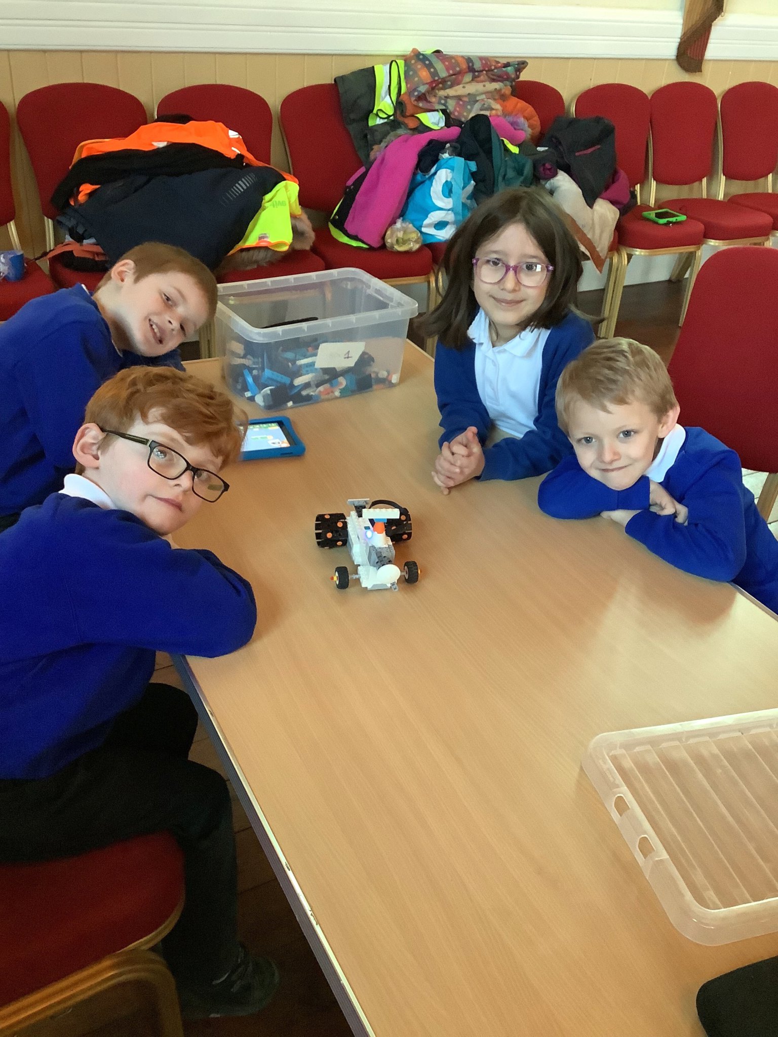 Students have been creating their own lego robots during computing sessions