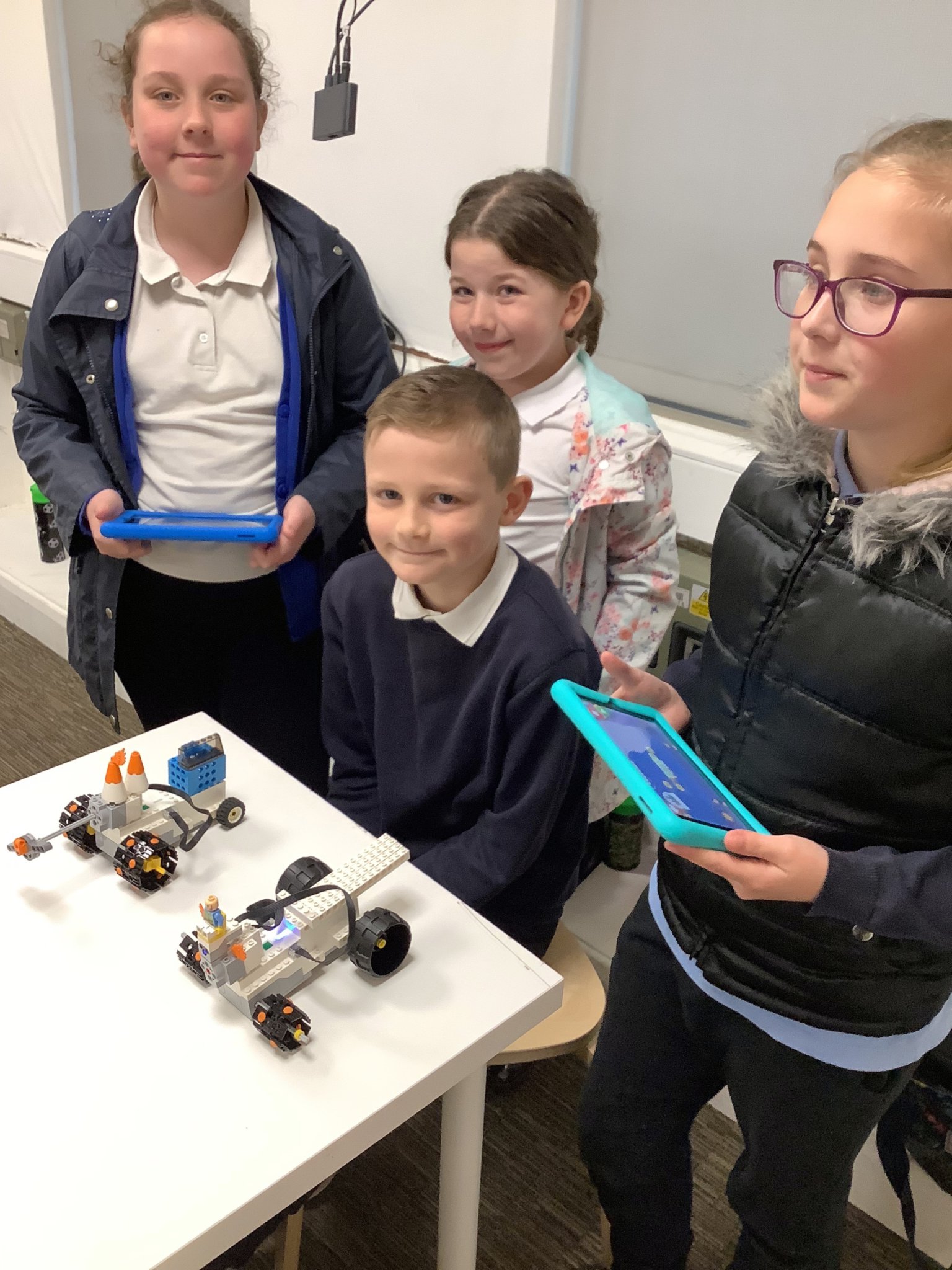 Students have been creating their own lego robots during computing sessions
