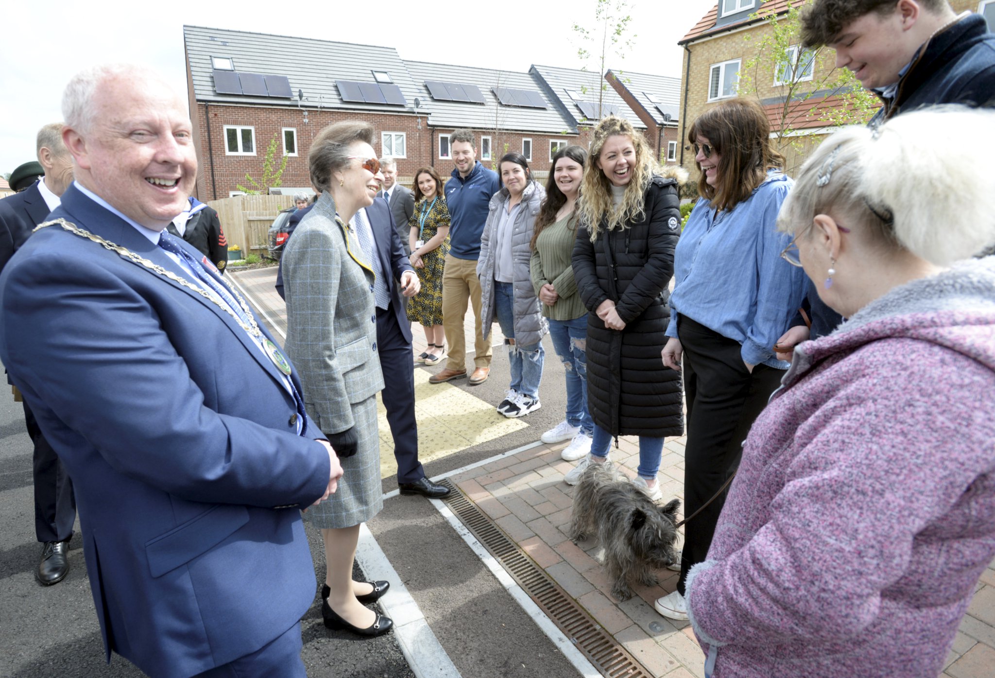 Residents of Saint Hilaire Avenue meet the Princess. Pic: Paul Nicholls Photography.