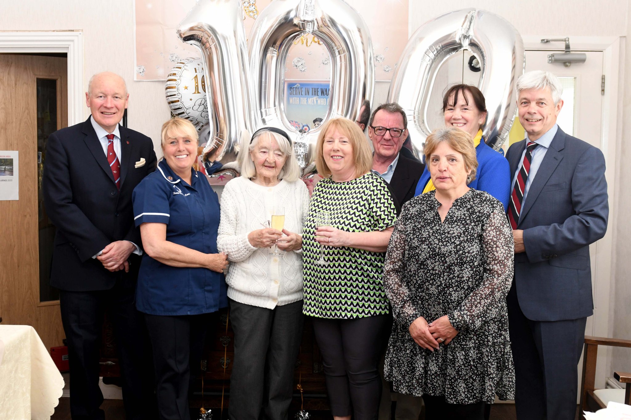 The 100th birthday of Douglas resident Pat Gill - pictured with family, friends and well-wishers including Lieutenant Governor Sir John Lorimer
