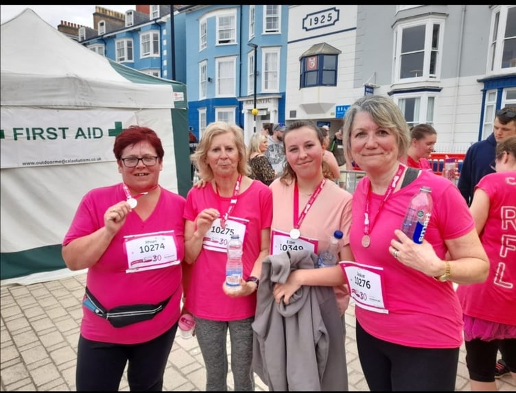 Rhian Bryan, Annie Lewis, Ellie Redman and Jackie Caulton from Tywyn Bryncrug