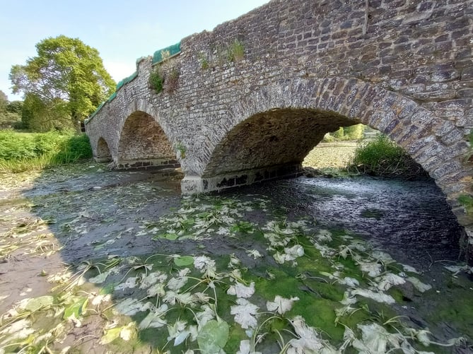 The bridge connecting Waverley Abbey House to the Waverley Abbey ruins