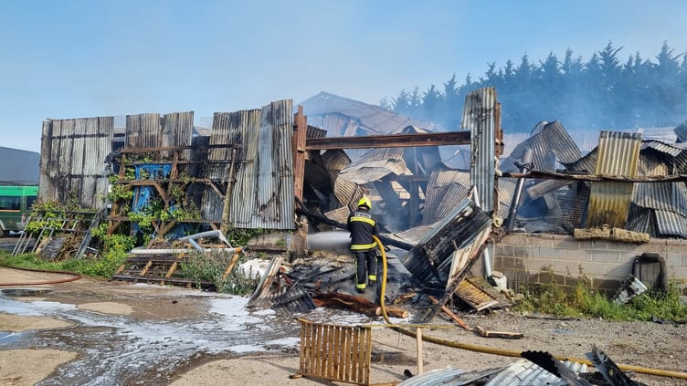 Newton Abbot Firefighters have posted on Facebook these dramatic pictures of the blaze that destroyed a commercial unit at Barkingdon Business Park near Staverton. Pictures: Newton Abbot Fire Station (May 2023)