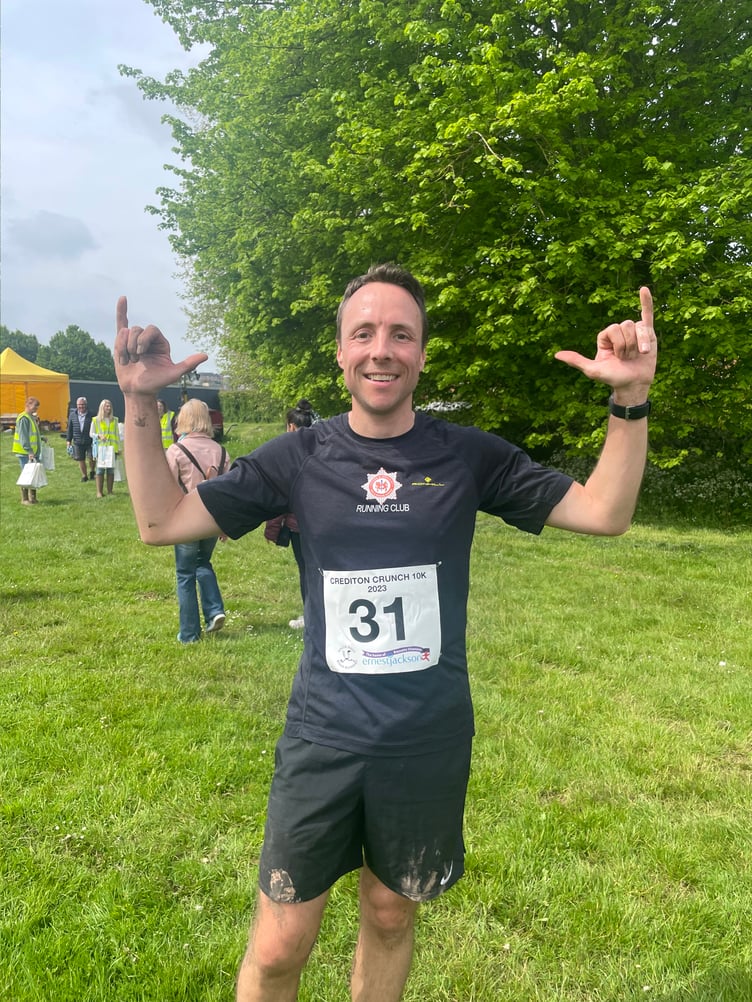 Paul Stevens of Crediton, a Devon and Somerset Fire and Rescue Service running club member, finished in 22nd place with 46 minutes, 22 seconds. AQ 8810