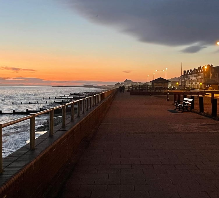 Anne Winstanley's shot of the evening sky at Tywyn