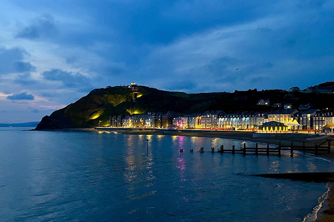 Aberystwyth's colourful seafront on a May evening, captured by Rose Voon
