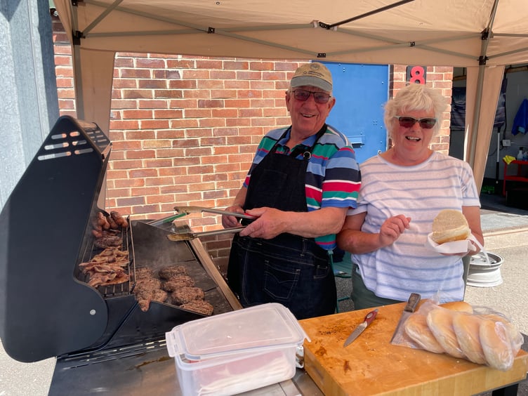 The barbecue was kept busy throughout the event. AQ 9569