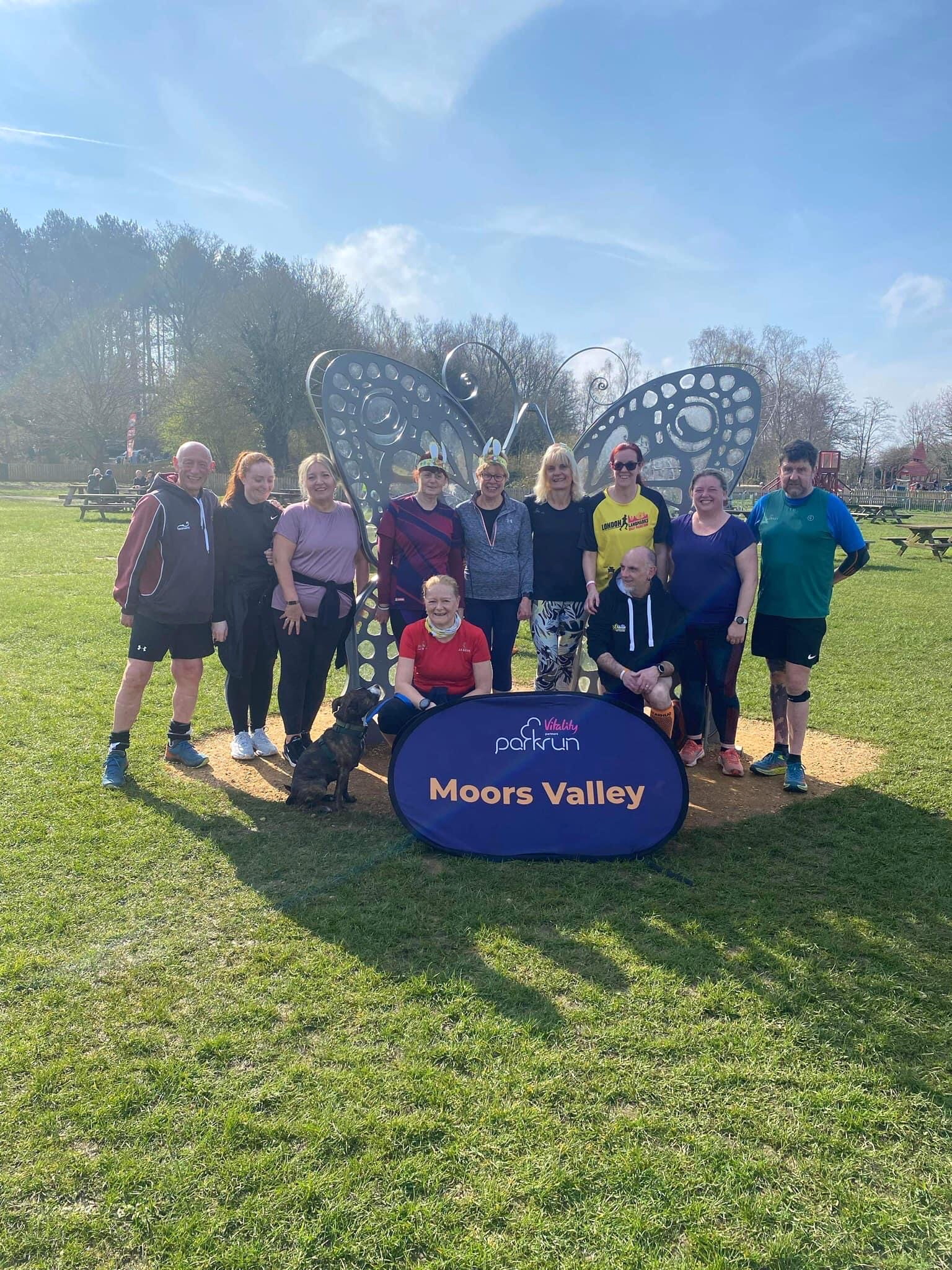 Lorraine Herring’s birthday celebrations at Moors Valley parkrun
