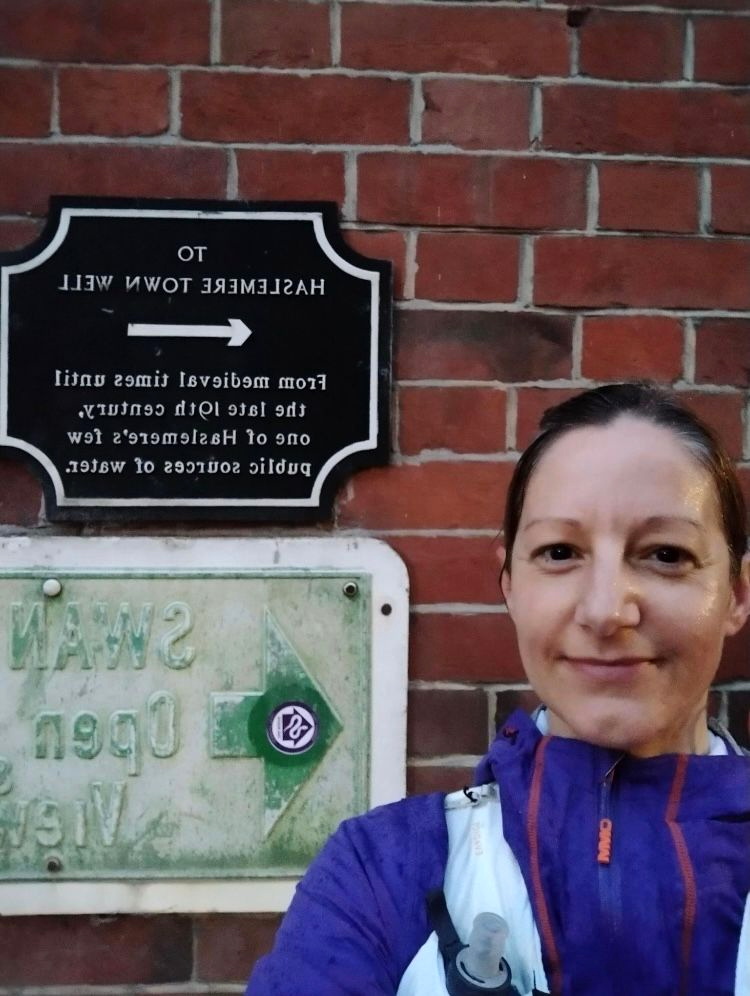Sarah Smith at the start of her Serpent Trail 100km challenge
