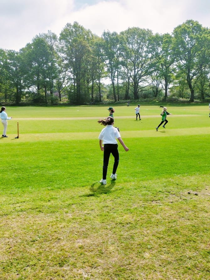 Petersfield under-nine girls in action at the Heath