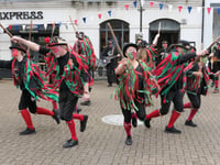 Alton Morris dance for King Charles III in Alton's Market Square