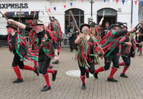 Alton Morris dance for King Charles III in Alton's Market Square