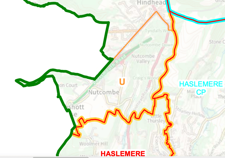 Nutcombe ward broadly covers  to the Nutcombe Valley between Bramshott Chase to the south west and Hindhead to the north east