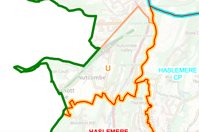 Nutcombe ward broadly covers  to the Nutcombe Valley between Bramshott Chase to the south west and Hindhead to the north east