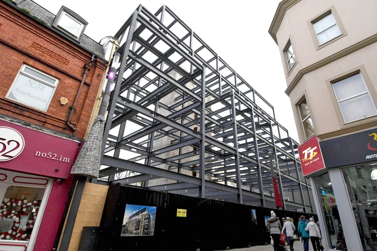 Ongoing development on Duke Street, Douglas -