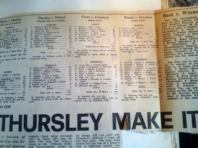 Scorecard of the 1972 I'Anson title decider