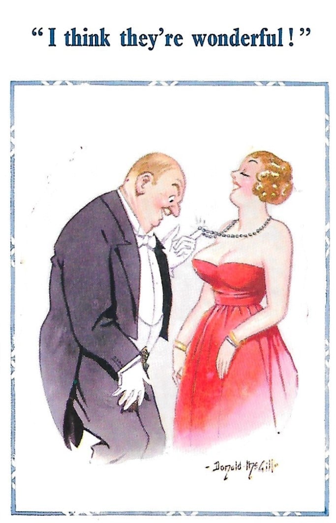 A typical non PC card produced by Donald McGill.