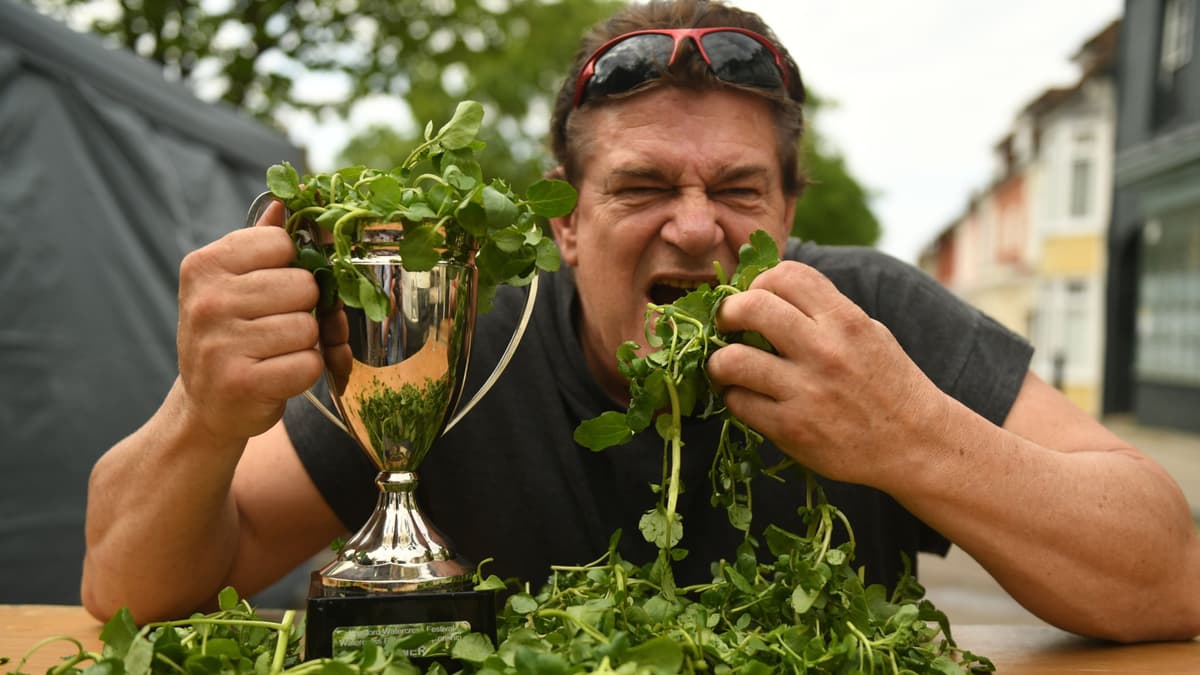 Alresford Watercress Festival Watch Glenn Walsh munch his way to 15th