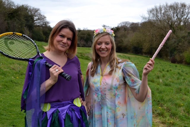 Sadie Moden as Super Witch and Victoria Woods as Nice Witch.