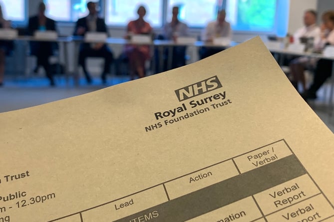 The Royal Surrey NHS Foundation Trust board met this week