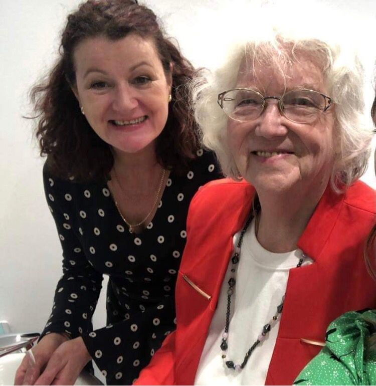 Una Edwards with her daughter Bethan who is a nurse at Tywyn Hospital