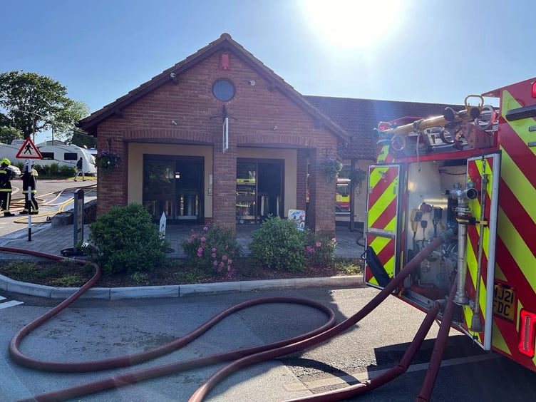 Chip shop fire at Cofton. Picture: Middlemoor Fire Station (26-3-23)