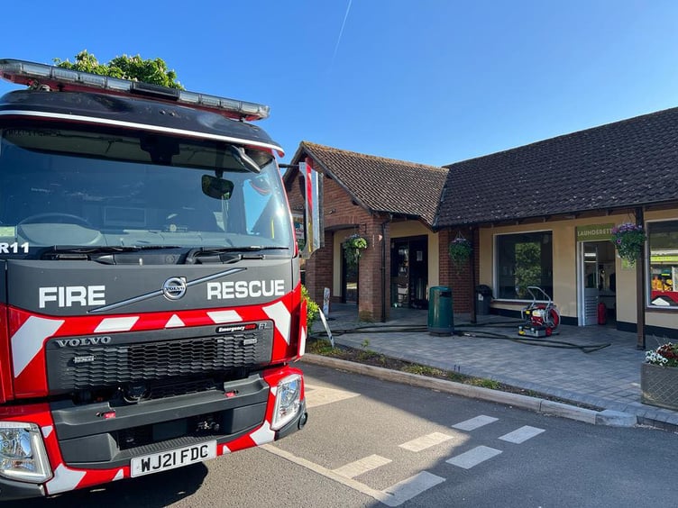 Chip shop fire at Cofton. Picture: Middlemoor Fire Station (26-3-23)