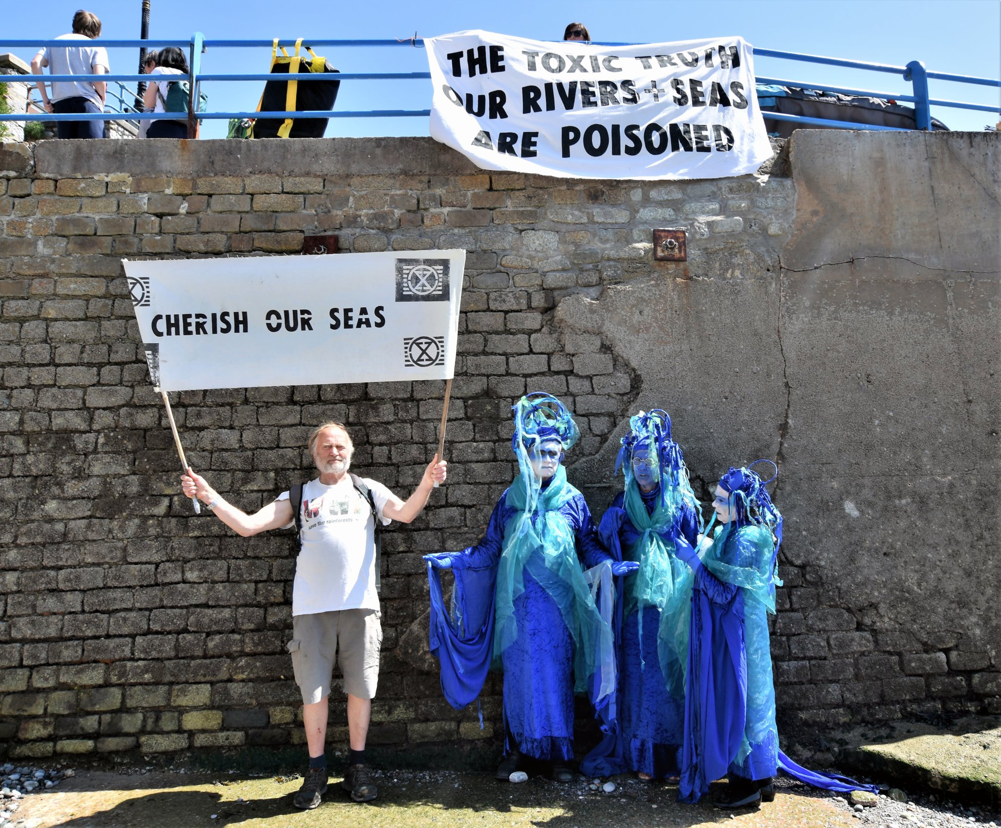 The Paddle Out Protest on Saturday at Plymouth Hoe.
Pictures: Mike Puleston (22-5-23)