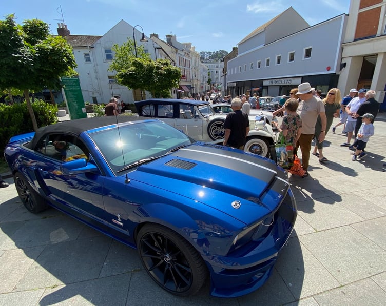 A modern classic Ð Shelby Mustang at the Newton Abbot classic vehicle show.Picture: NATC (28-5-23)