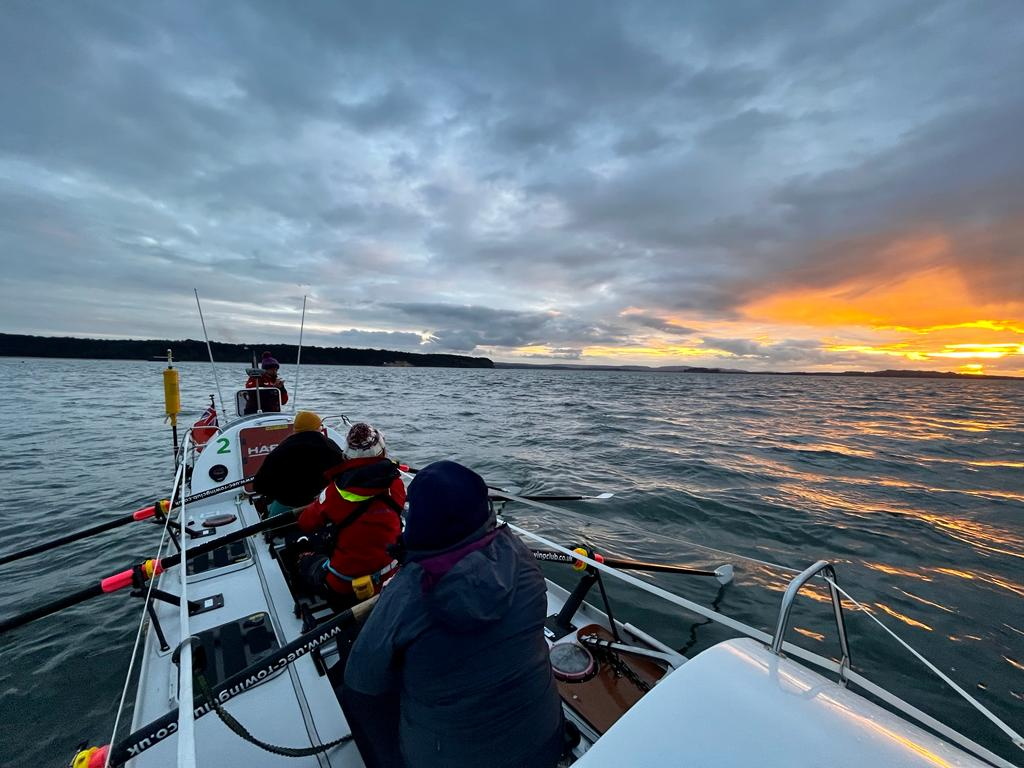 TESTING THE WATER – the boat at sunset.
