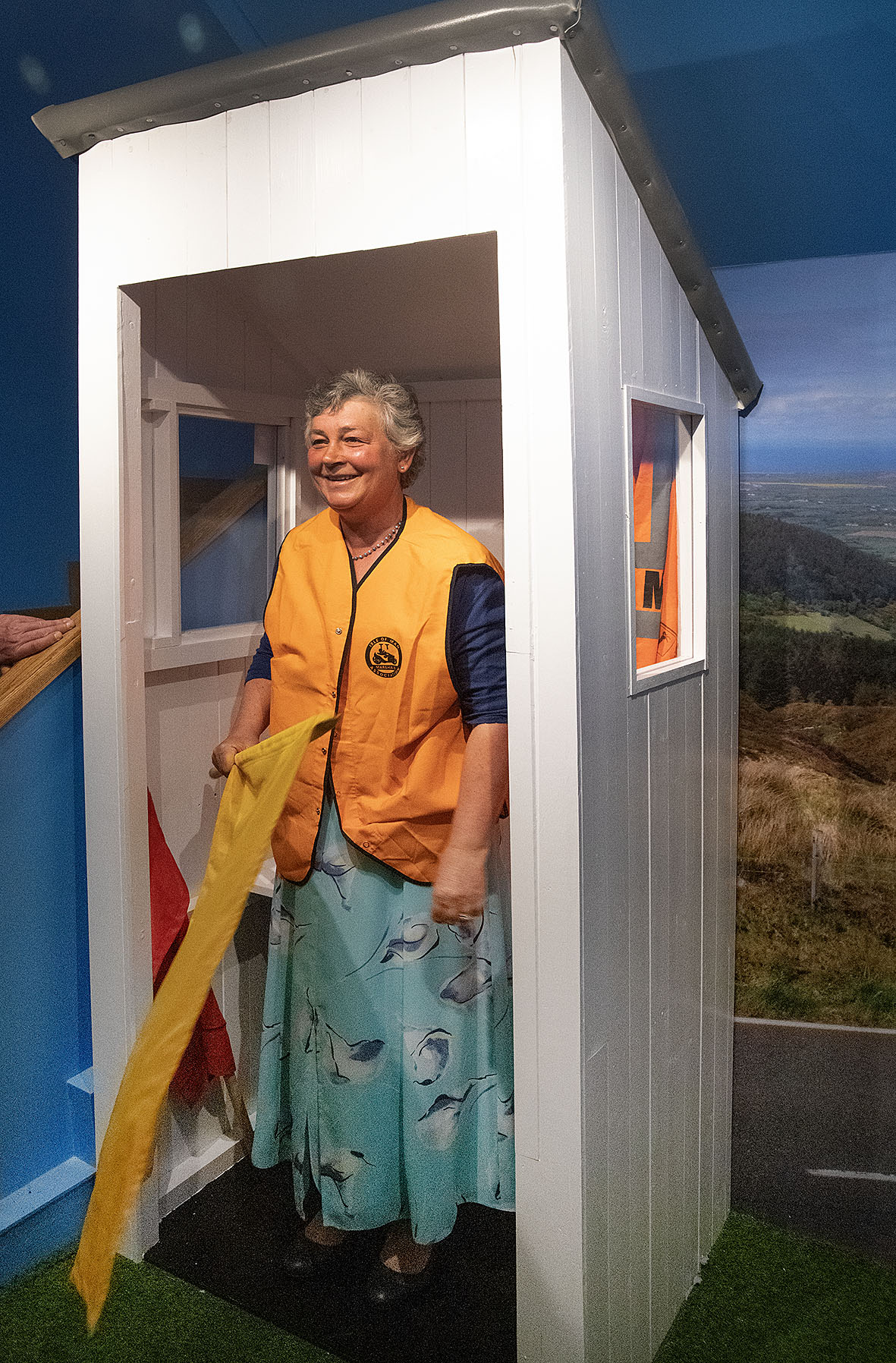 Lady Lorimer tries out the marshalling display