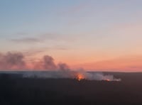 Firefighters still tackling heathland wildfire at Frensham Common