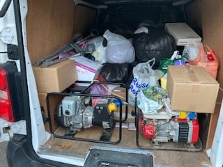 Some of the aid off to Ukraine.