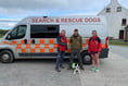 Rescue dog Obi passes his test