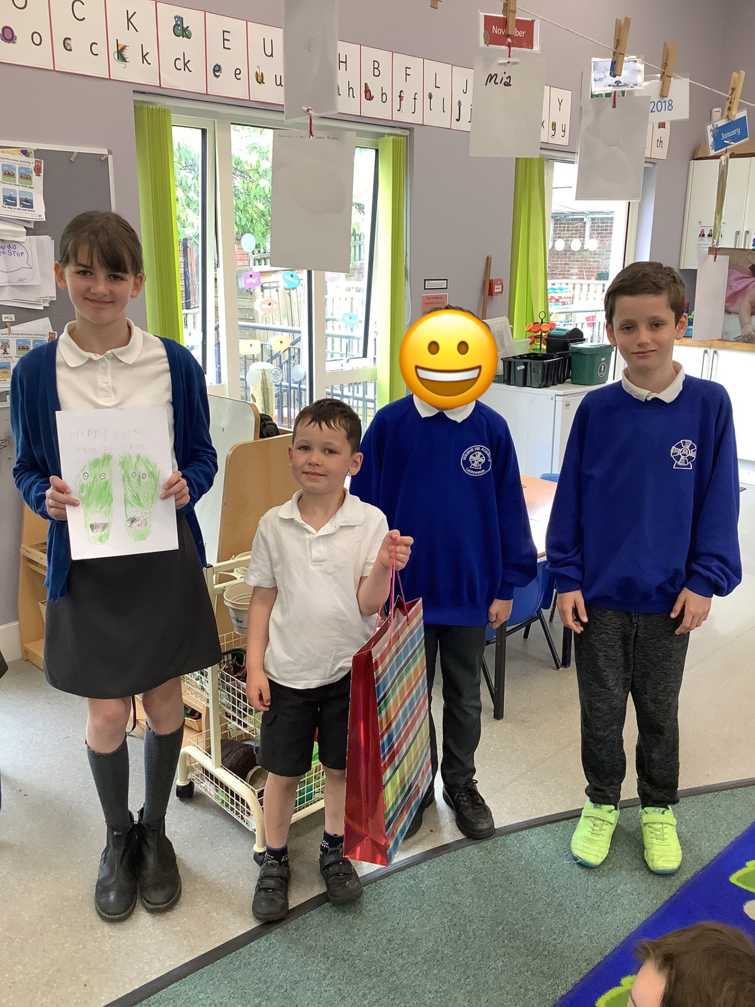 PictureD are pupils with their magnificent posters