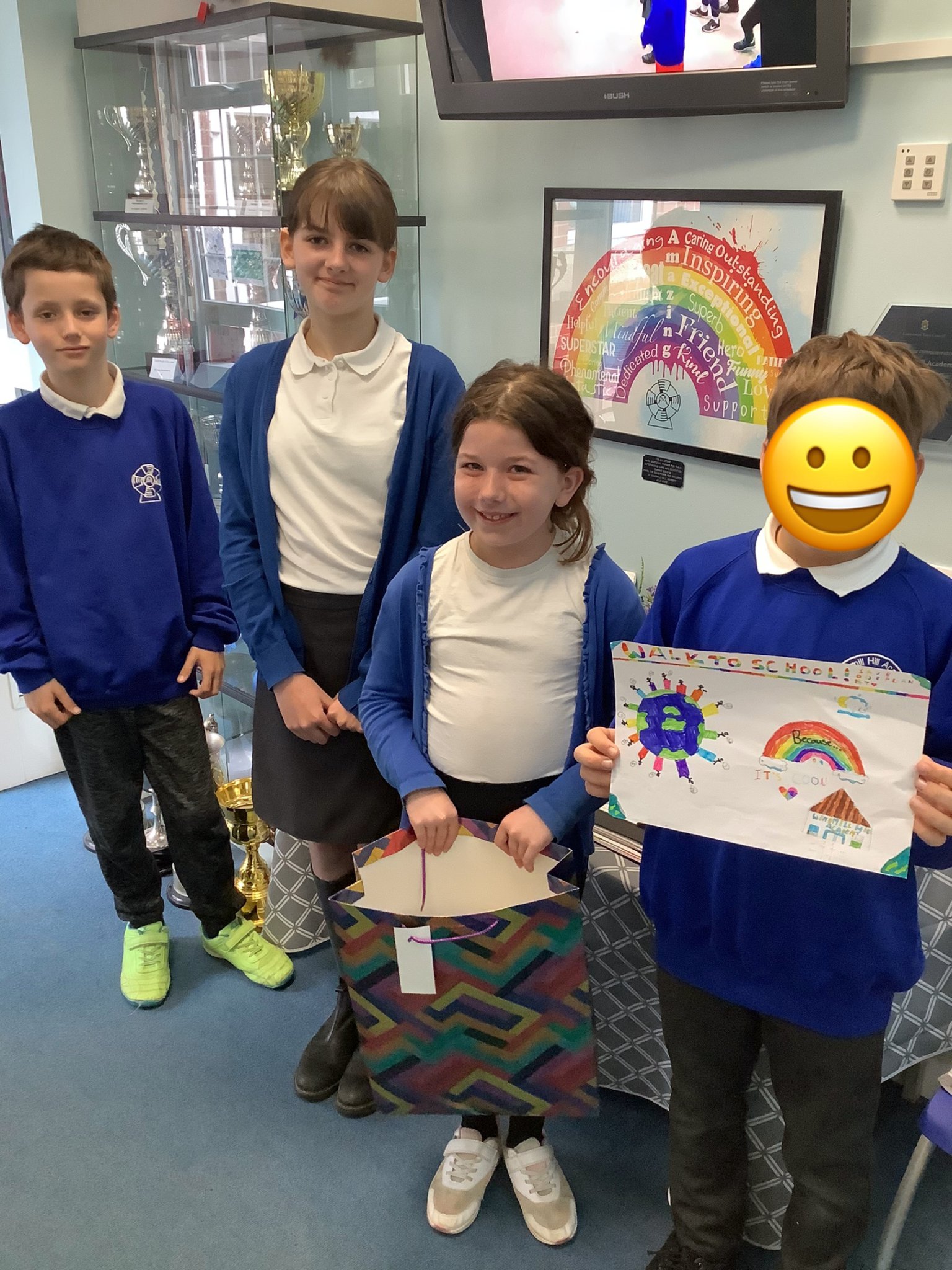 Pictures are pupils with their magnificent posters