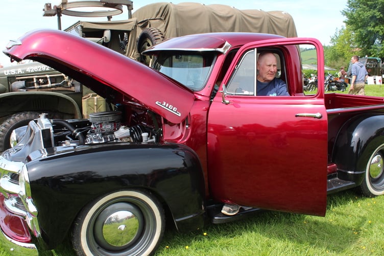 Owen Beardon of Winkleigh in his 1954 Chevrolet 3100 pick-up which has had 'a nut and bolt restoration'. SR 7861